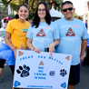 Picture of Sonya and her family showing their team spirit at the Undy 5000!